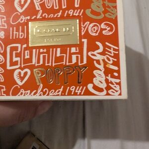 Coach Poppy Red and Gold Box